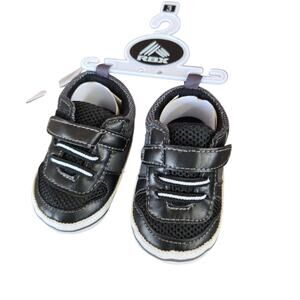 New Rbx Infant Black Grey Sneakers shoes toddler Sz 3 Slip Ons